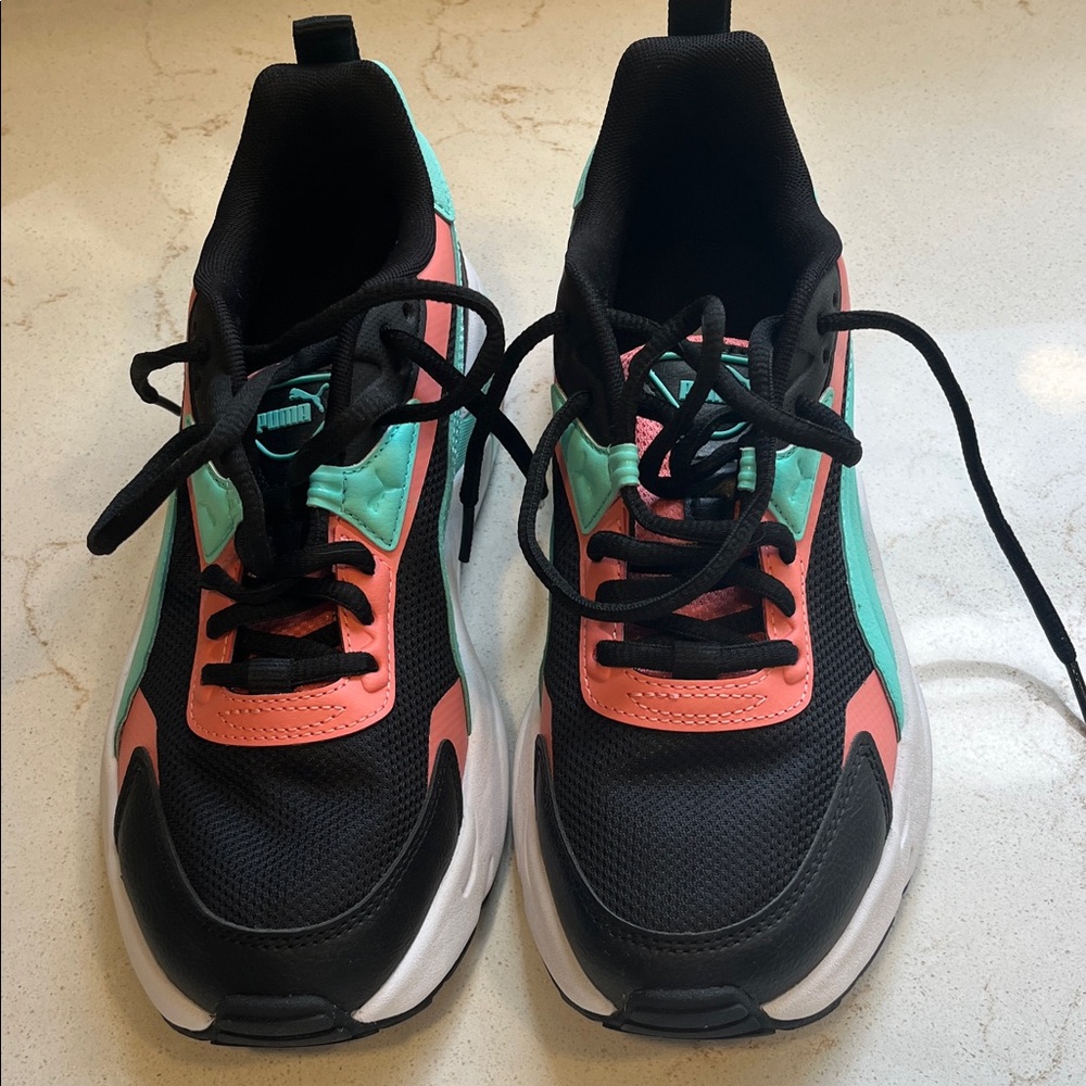 Puma Women's Sneakers in Black, Coral, and Mint - Picture 5 of 5